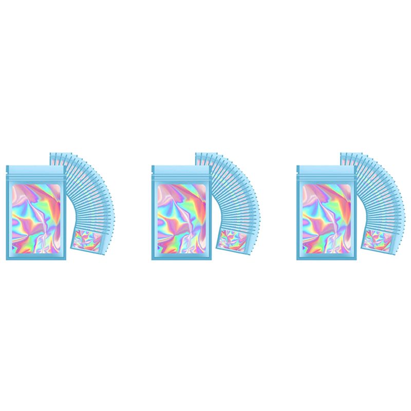 ABWZ-300Pcs Resealable Hologra - Food Storage In Mylar Bags recension och pris