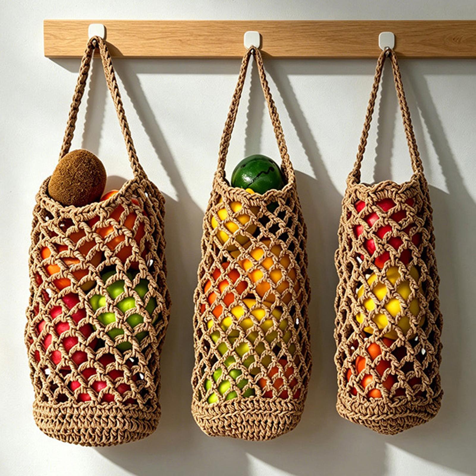 Boho Hand Woven Vegetable Stor - Produce Bag Reusable Mesh recension och pris