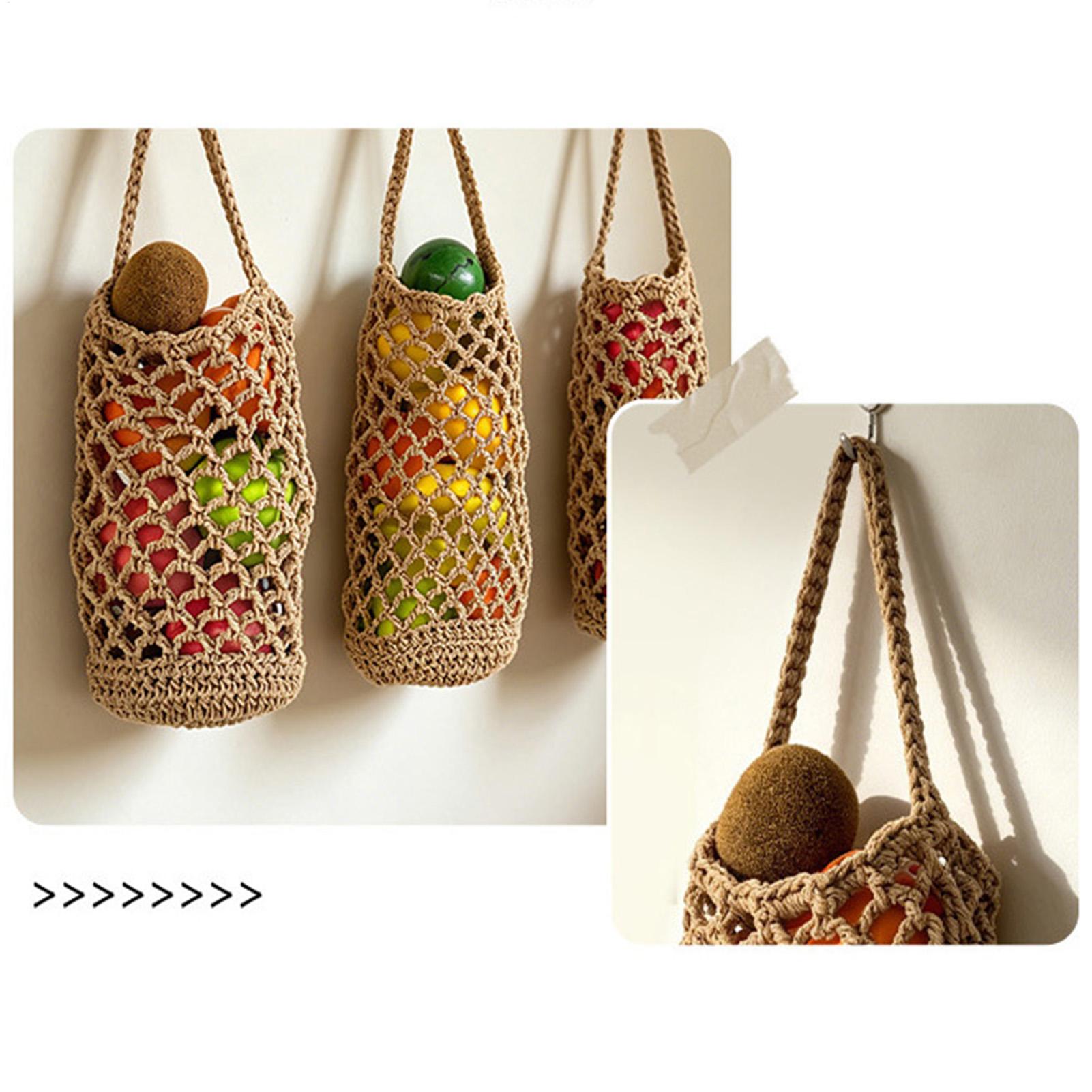 Boho Hand Woven Vegetable Stor - Produce Bag Reusable Mesh recension och pris