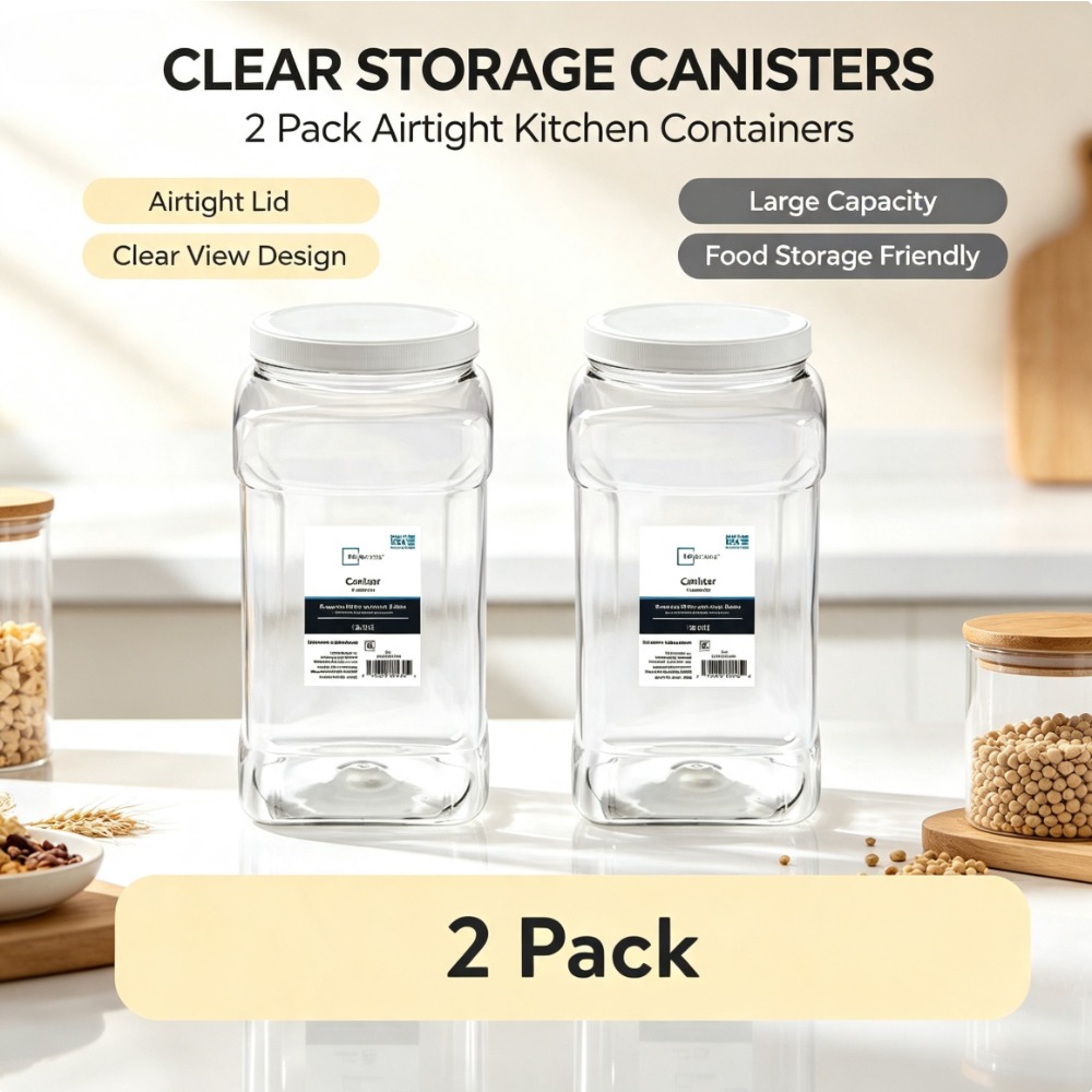 (2 Pack) Mainstays Clear Plast - Food Storage Quart Containers recension och pris