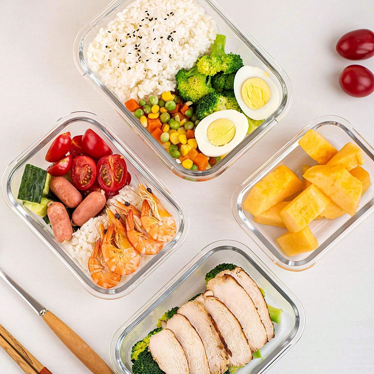 10 Pack Glass Meal Prep Contai - Portion Control Container recension och pris