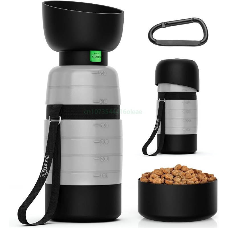 650ML Dog Water Bottle with 15 - Portion Control Container recension och pris