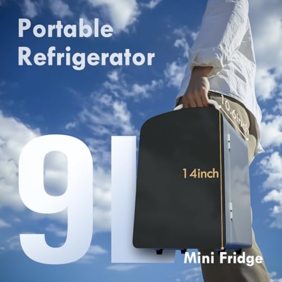 9L Mini Fridge for Bedroom Car - Portable Food Warmer recension och pris